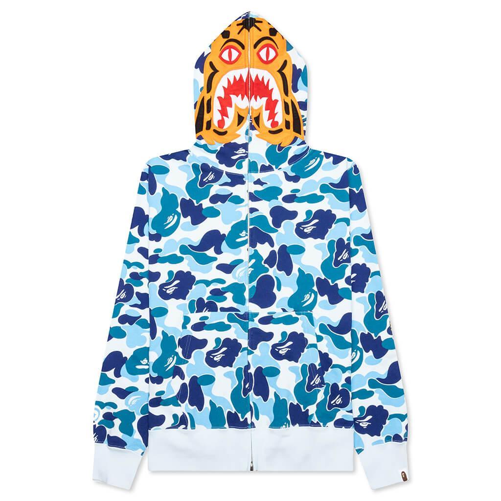 Abc Camo Tiger Full Zip Hoodie - Blue Male Product Image