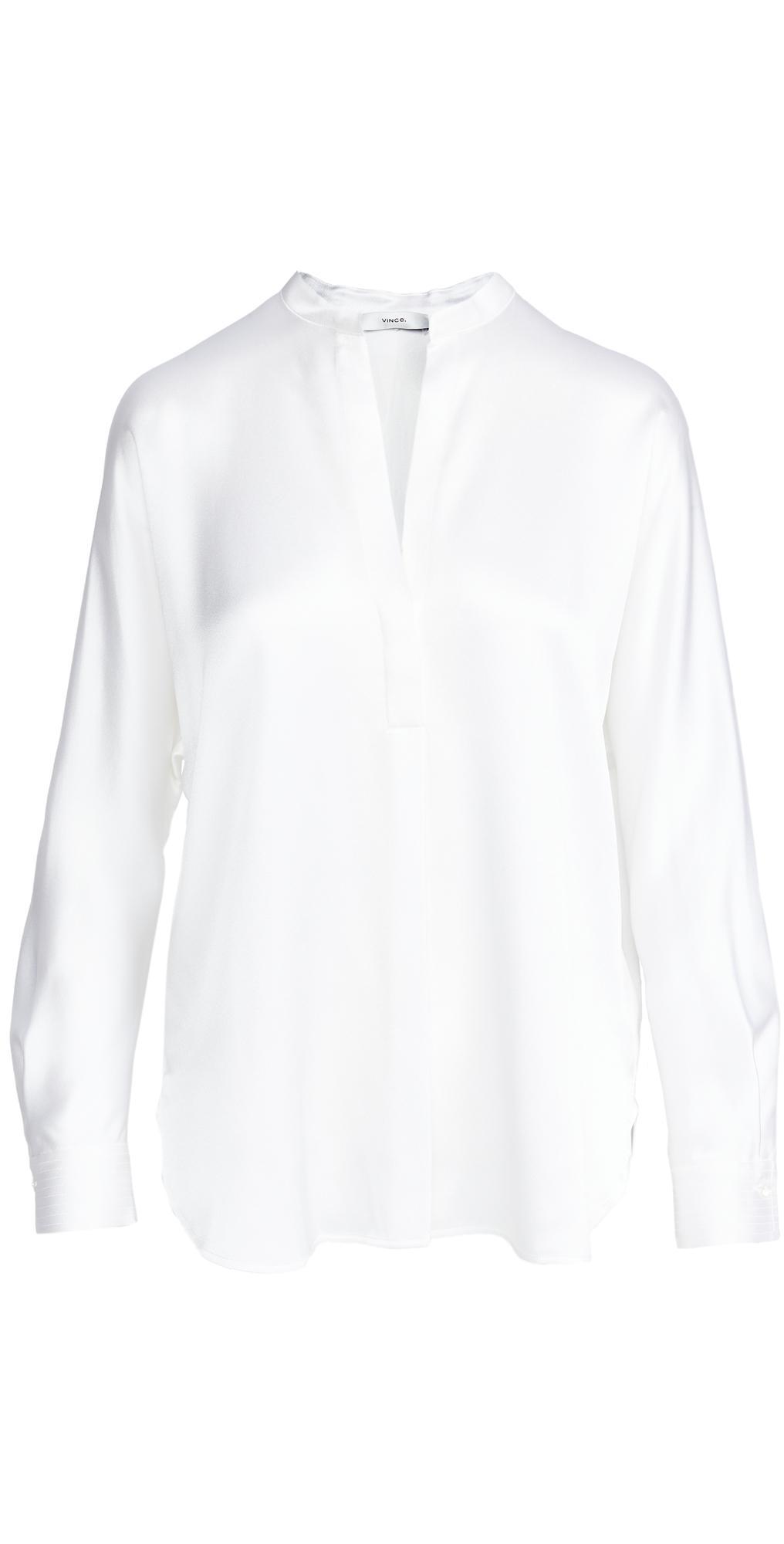 Womens Silk Long-Sleeve Blouse Product Image