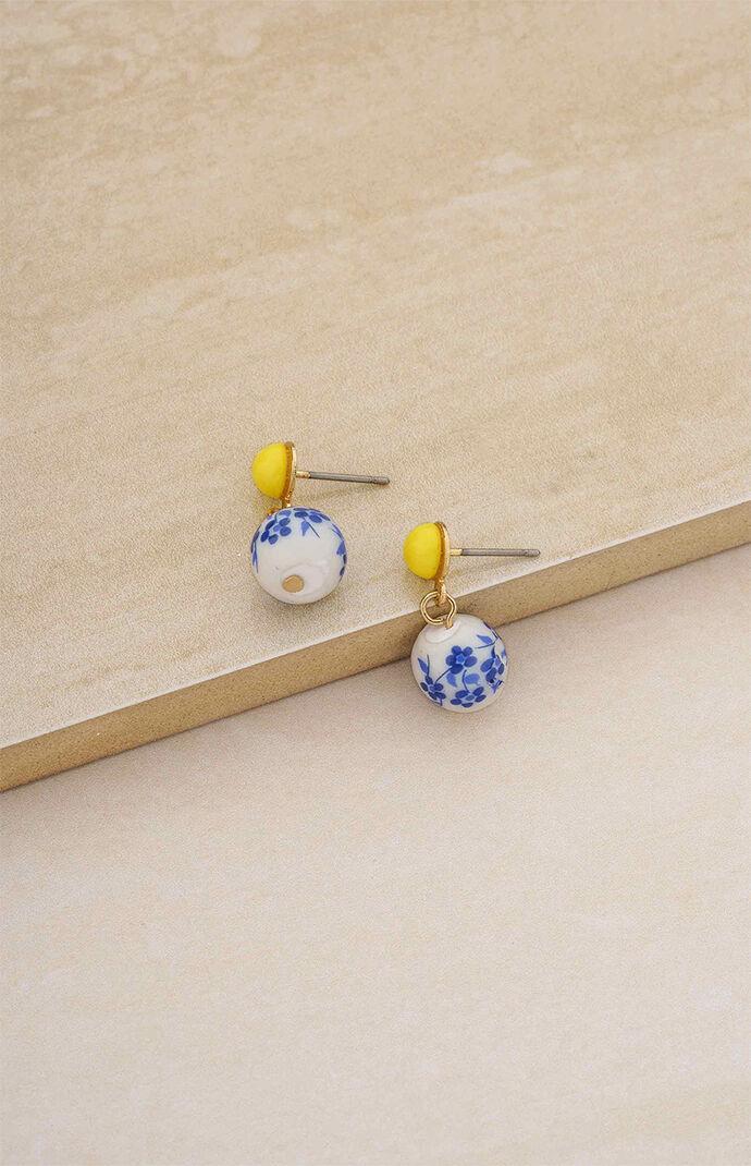 Ettika Indigo Floral Drop Earrings Product Image