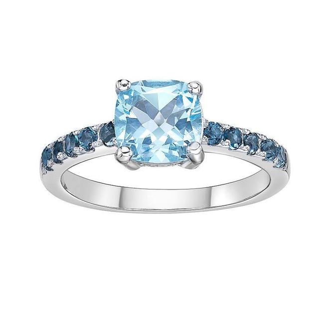 Gemminded Sterling Silver Blue & London Blue Topaz Ring, Womens Product Image