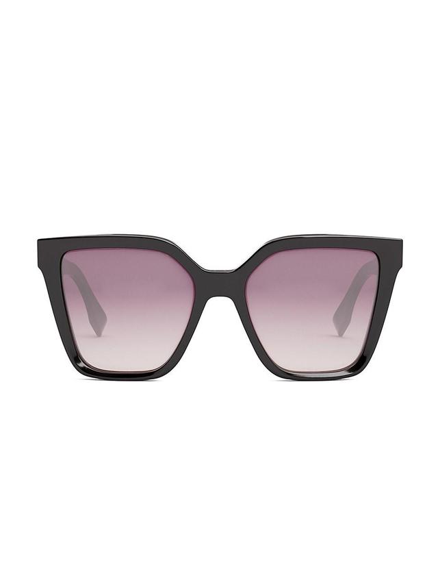 The Fendi Lettering 55mm Geometric Sunglasses Product Image