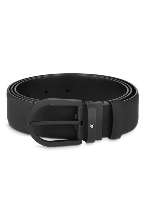 Montblanc Horseshoe Buckle Calfskin Leather Belt Product Image