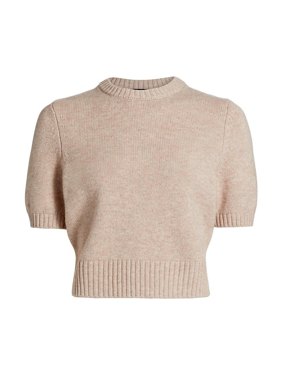 Womens Elsie Wool-Cashmere Short-Sleeve Sweater Product Image