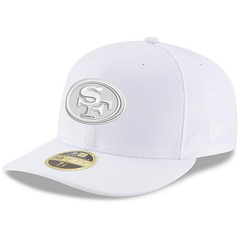 Mens New Era San Francisco 49ers White Low Profile 59FIFTY Fitted Hat Product Image