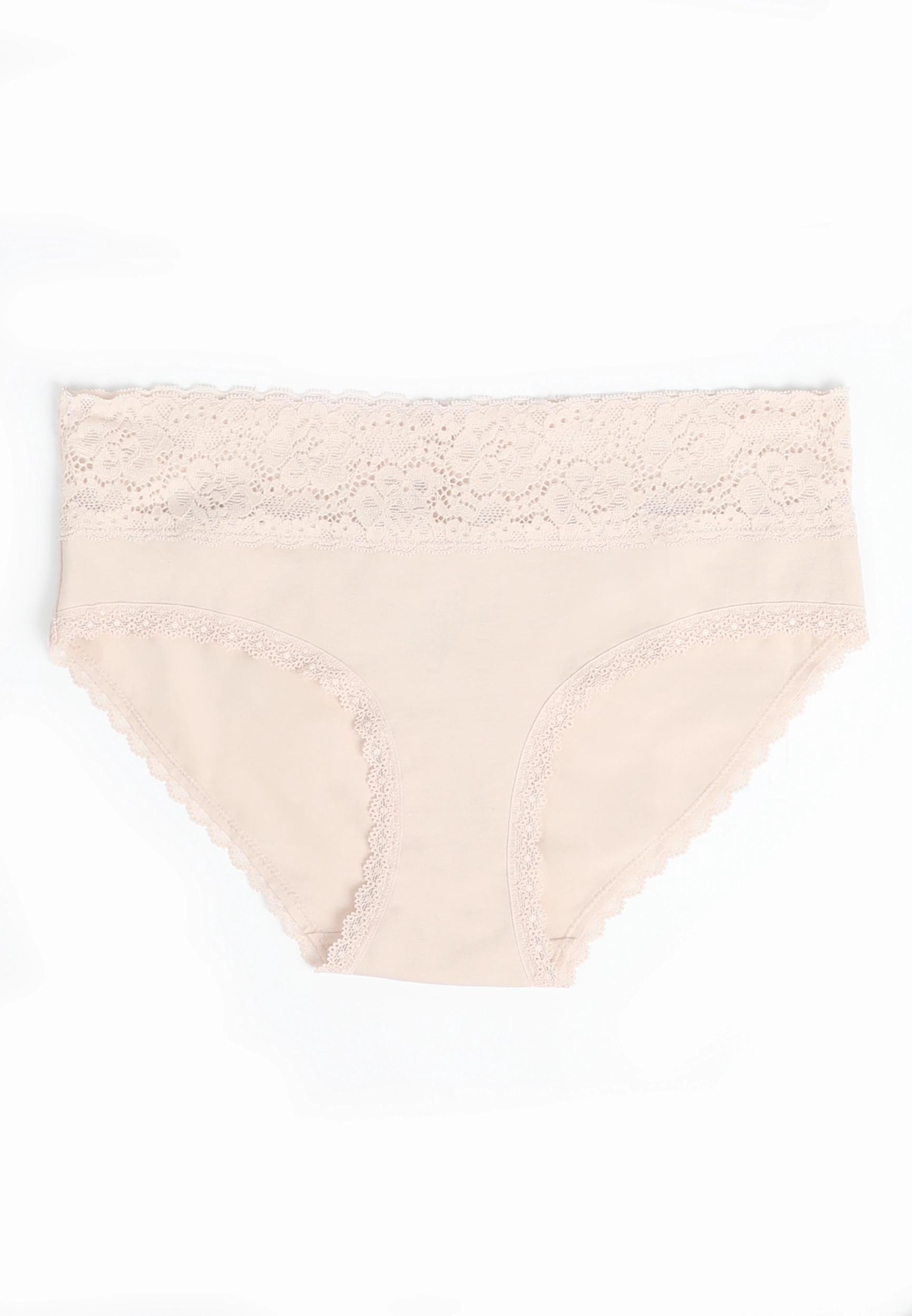 Maurices Womens Simply Comfy Wide Lace Trim Cotton Hipster Panty Size XX Large Product Image