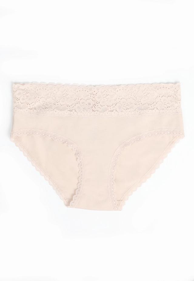 Maurices Womens Simply Comfy Wide Lace Trim Cotton Hipster Panty Size XX Large Product Image