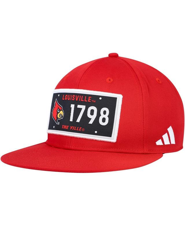 Mens adidas Red Louisville Cardinals Established Snapback Hat Product Image