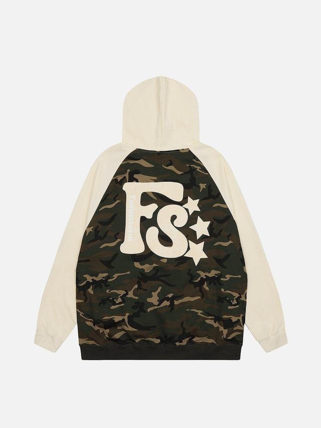 Aelfric Eden Camouflage Patchwork Hoodie Product Image