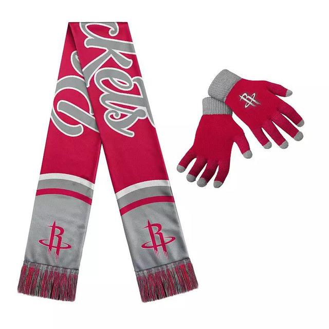 Womens Houston Rockets Glove and Scarf Set Product Image