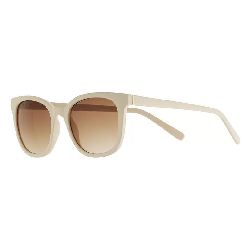 Womens Sonoma Goods For Life 54mm Medium Square Sunglasses, Beige Product Image