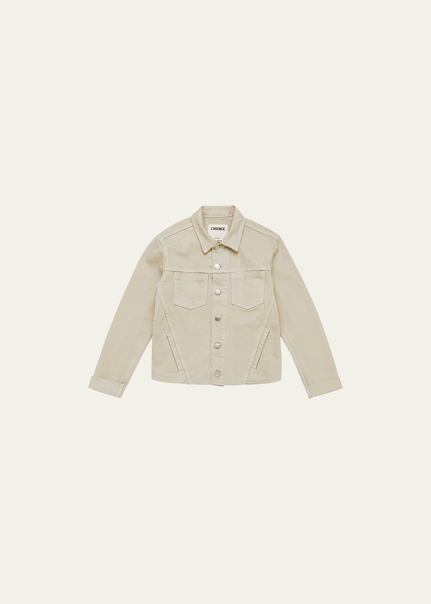 L'AGENCE Janelle Slim Jacket in White. Product Image