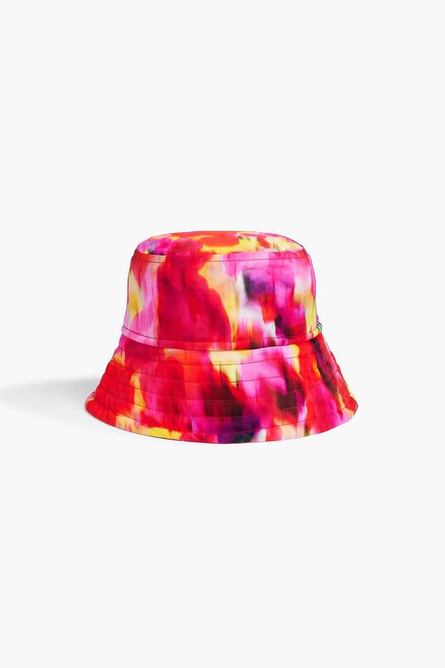 Blur Floral-print Bucket Hat In Fuchsia Product Image