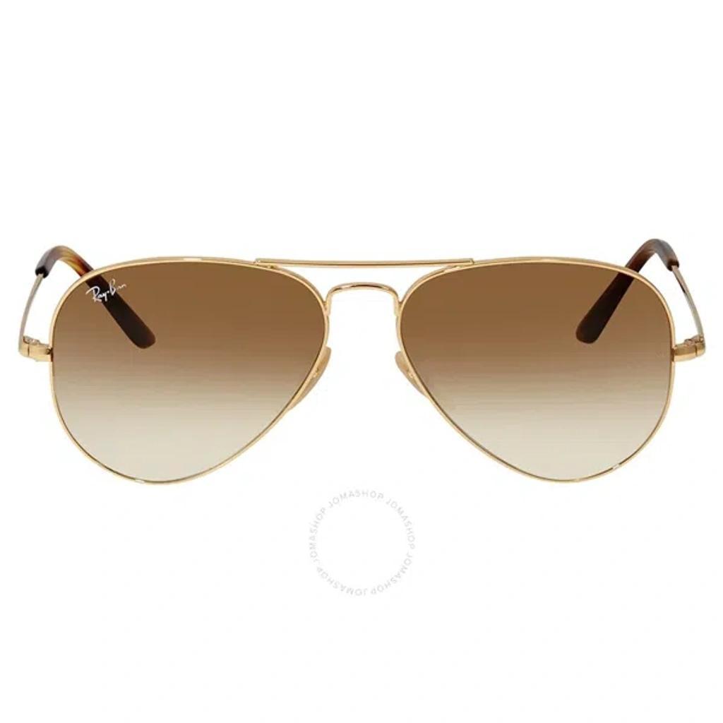 RAY BAN 3025 55 Gradient Aviator Sunglasses In Brown Product Image