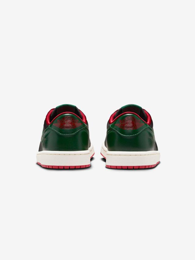 Women's Air Jordan 1 Low OG (BLACK/GORGE GREEN-VARSITY RED-SAIL) Female Product Image