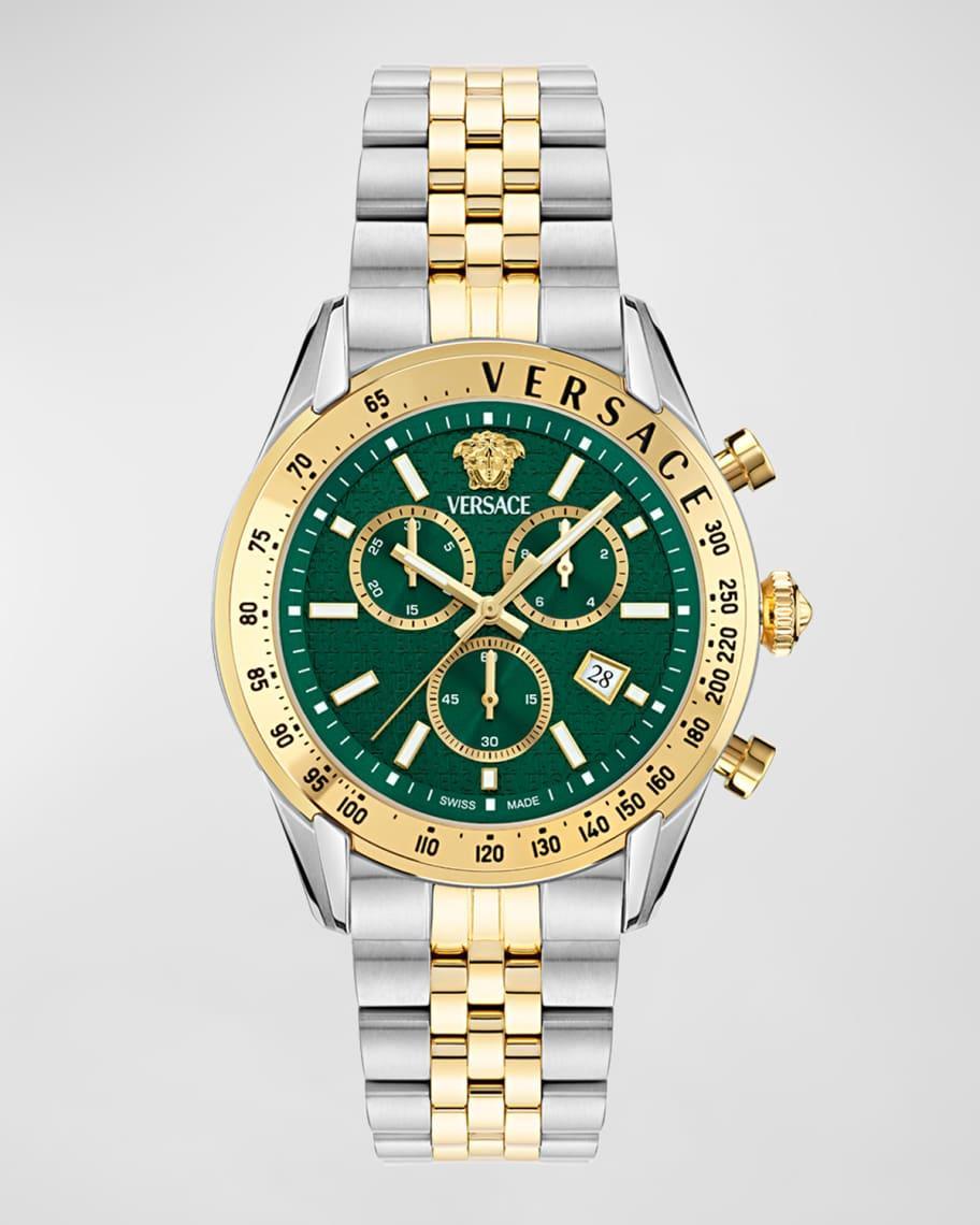 Versace Mens Chrono Master Two Tone Stainless Steel 44mm Bracelet Watch Product Image