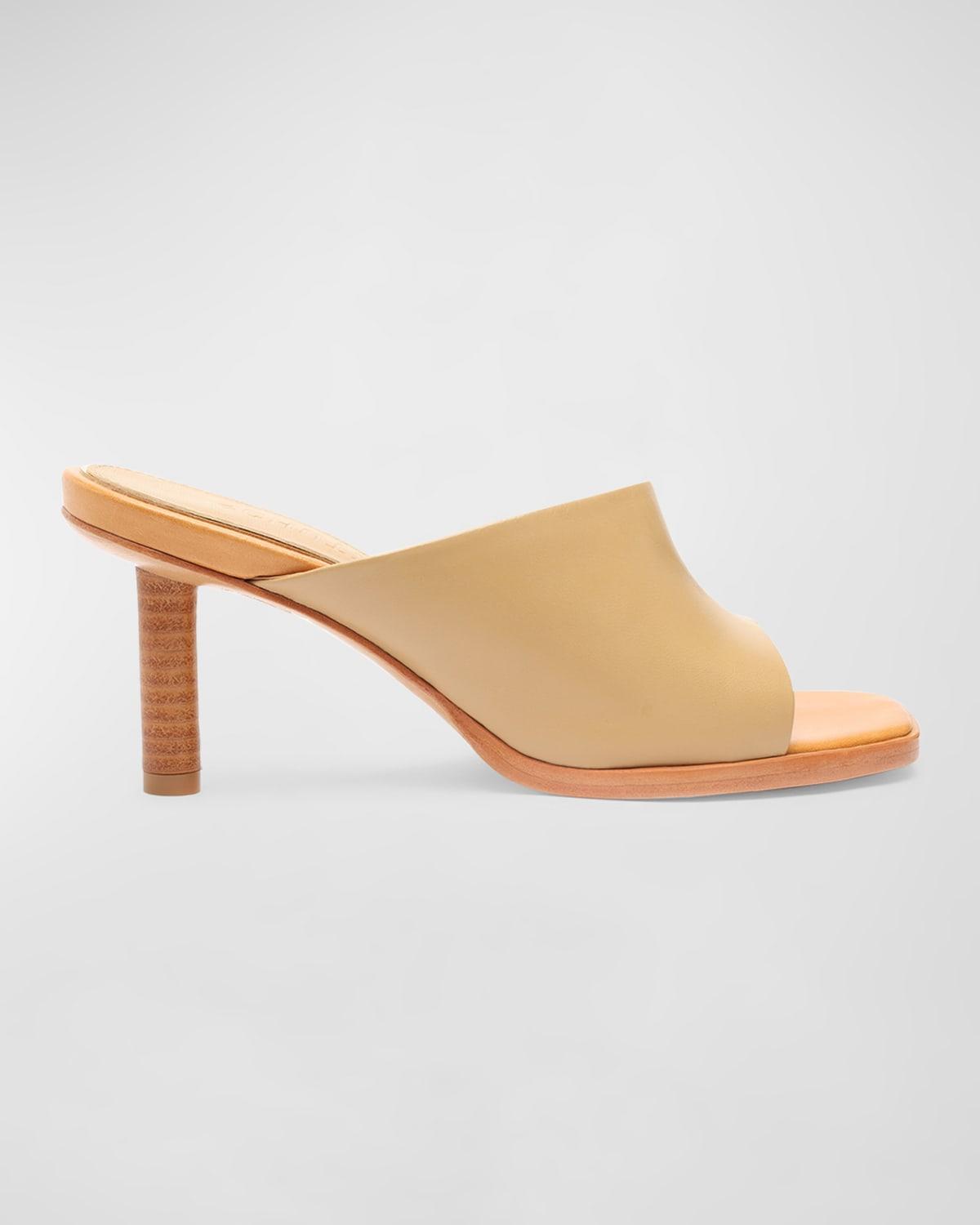 Schutz Zelda Leather Stiletto Mule Slides Product Image