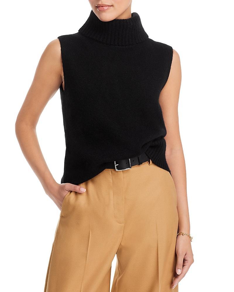 C by Bloomingdales Cashmere Turtleneck Sleeveless Cashmere Sweater - 100% Exclusive Product Image