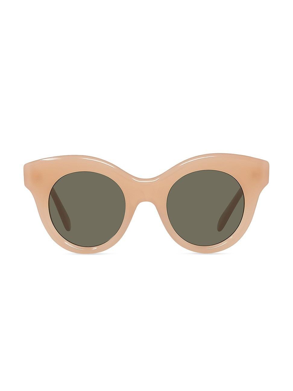 Curved Logo Acetate & Nylon Cat-Eye Sunglasses Product Image