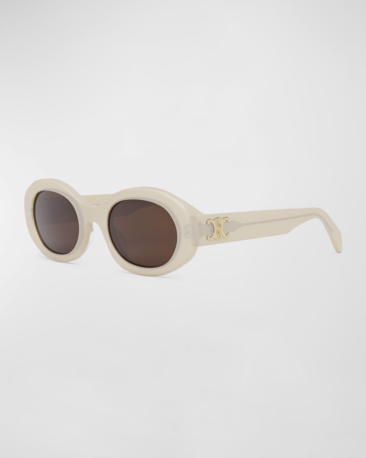 Triomphe Logo Oval Acetate Sunglasses Product Image