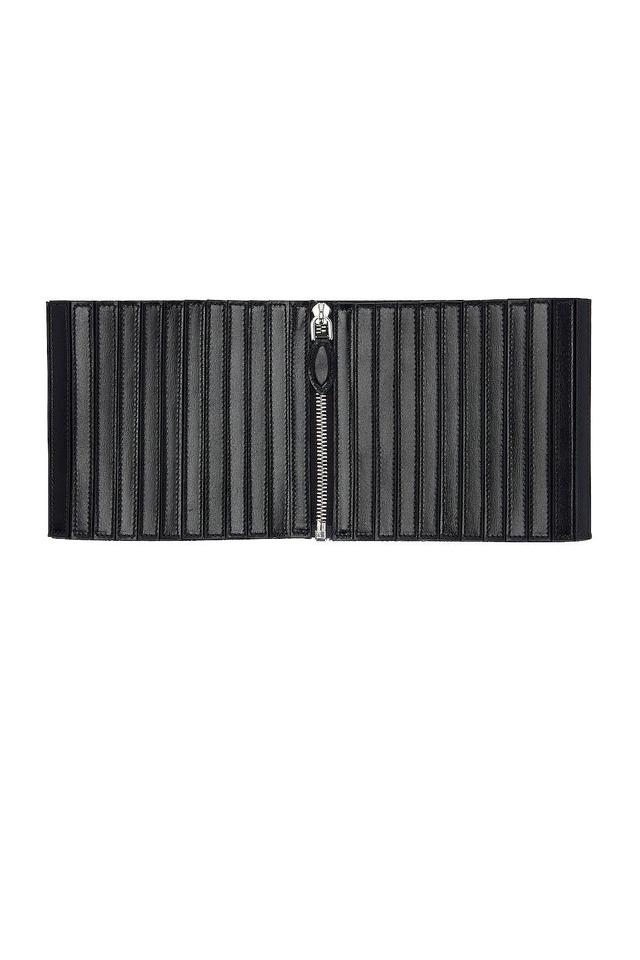 ALAÏA Striped Corset Belt Black. (also in 65, 70, 80). Product Image