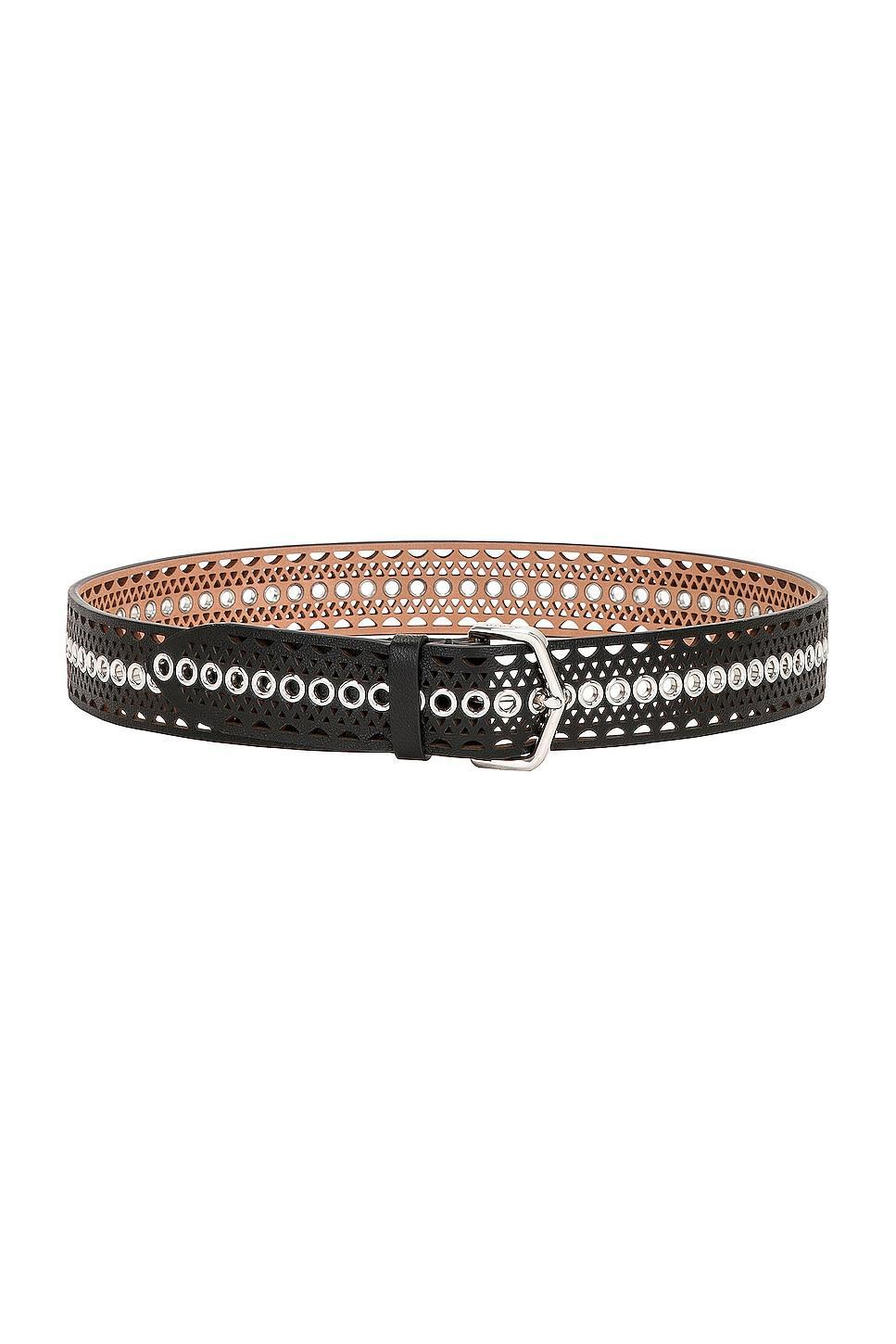 ALAÏA Vienne Leather Belt Black. (also in 70). Product Image