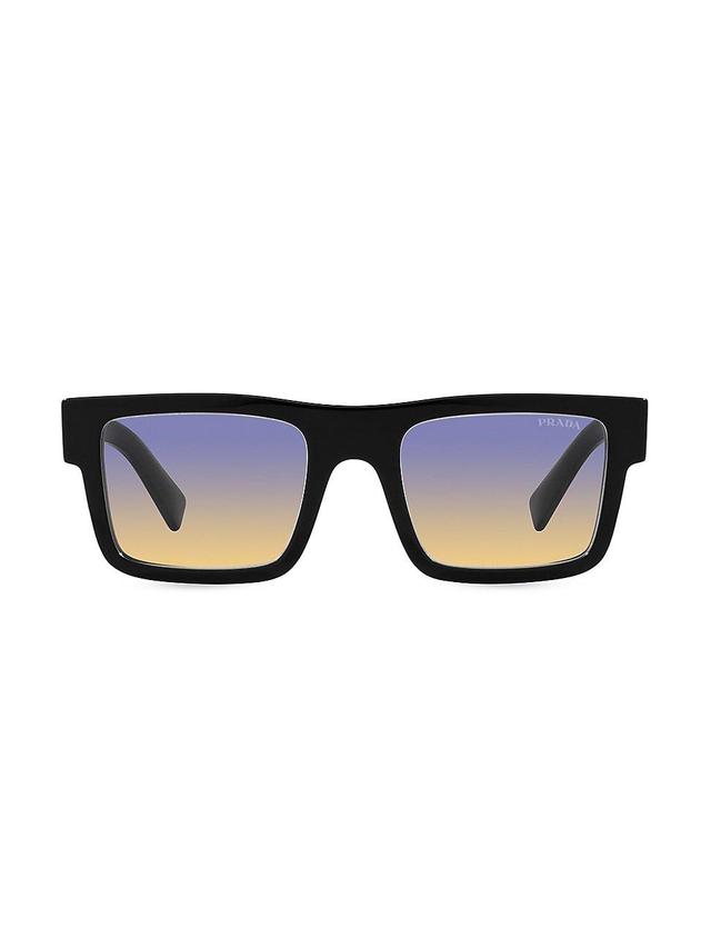 Mens 52MM Rectangular Sunglasses Product Image