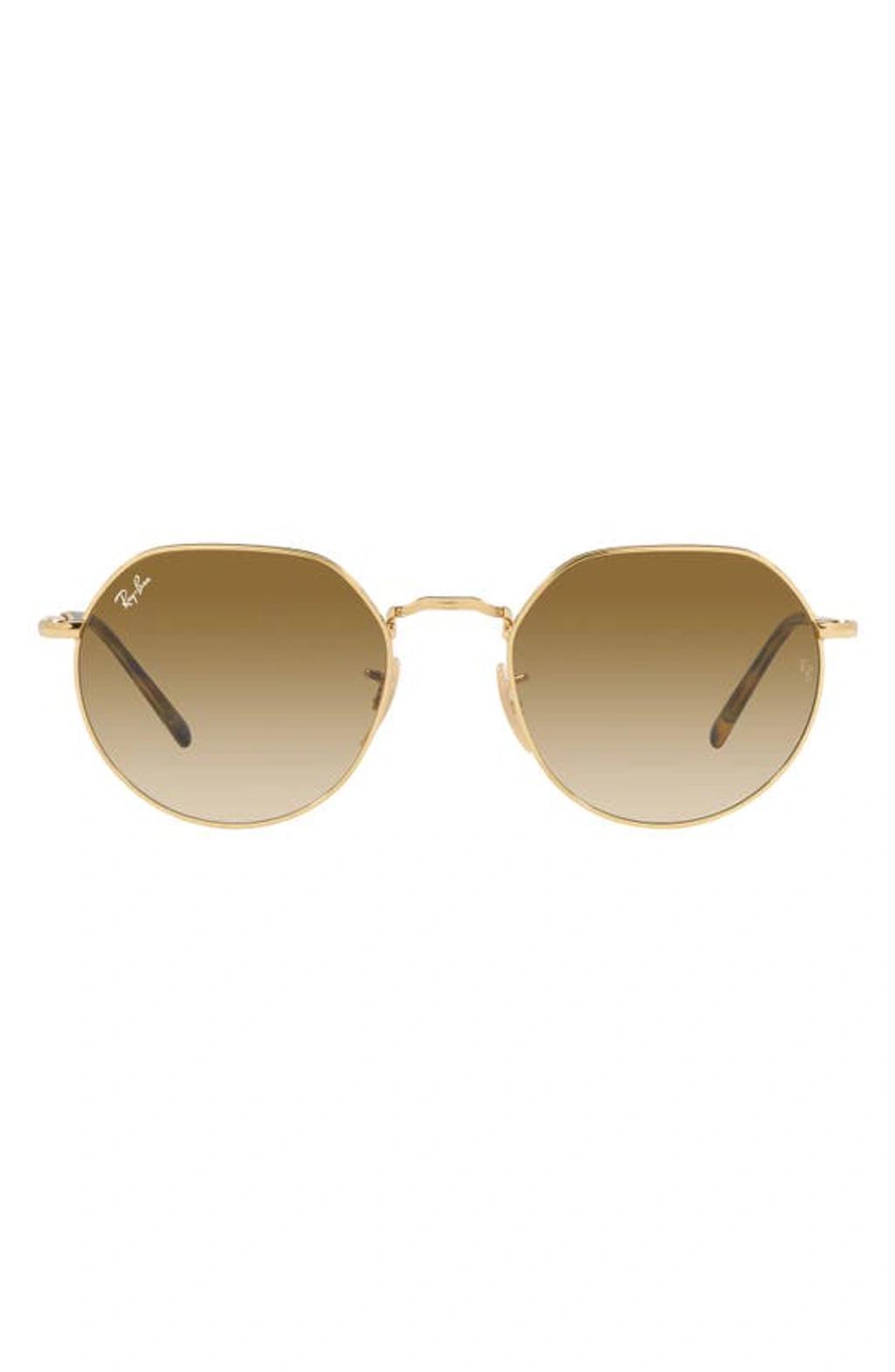 RAY BAN Jack 55mm Irregular Sunglasses In Gold Flash Product Image