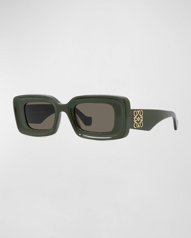 Mens Anagram Acetate-Nylon Rectangle Sunglasses Product Image