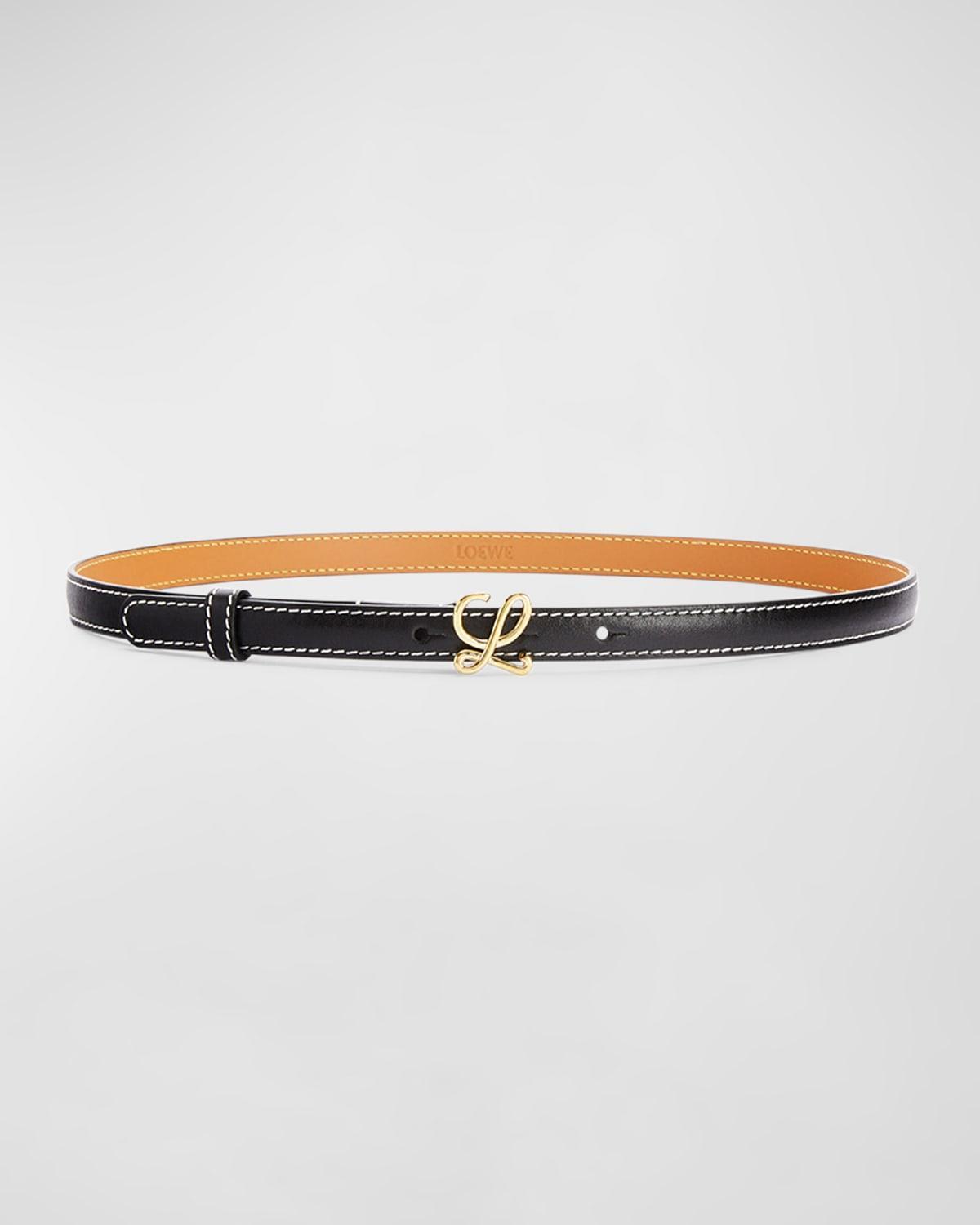 Womens L Buckle Leather Belt Product Image