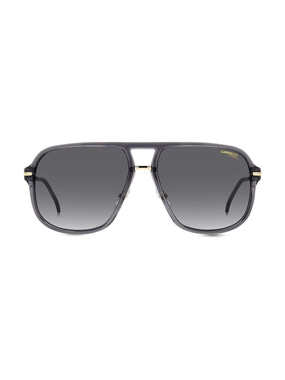 Mens Plastic 60MM Aviator Sunglasses Product Image