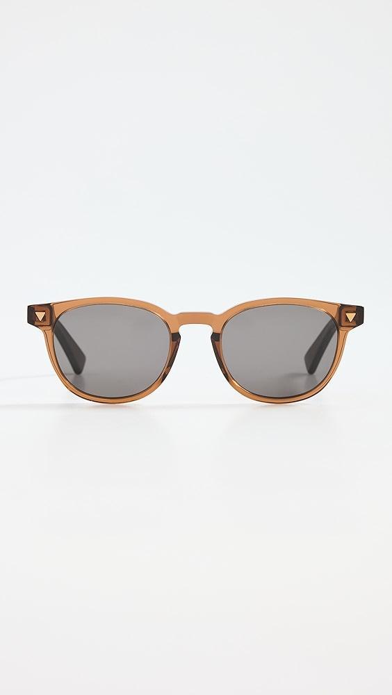 Bottega Veneta Triangle Stud Oval Sunglasses | Shopbop Product Image