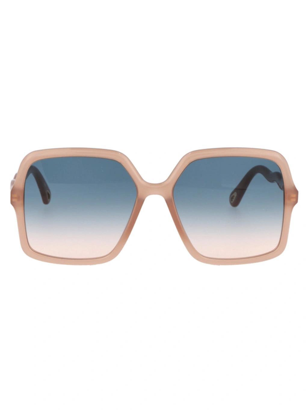 Zelie Square-frame Sunglasses In Brun Product Image