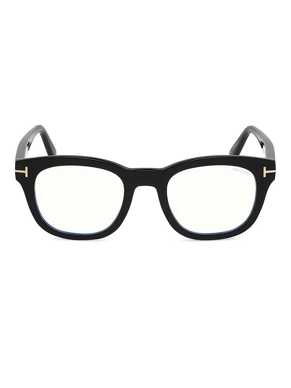 Mens Blue Block 50MM Square Sunglasses Product Image