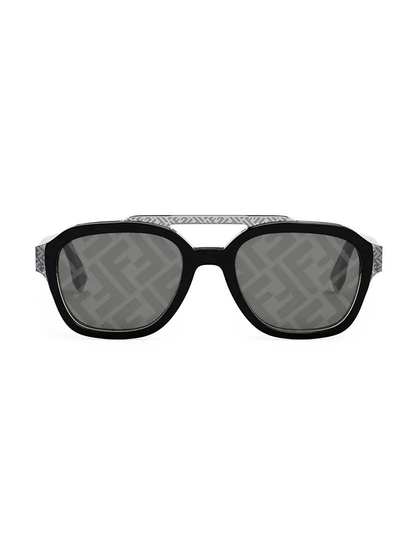 52MM Geometric Logo Sunglasses Product Image