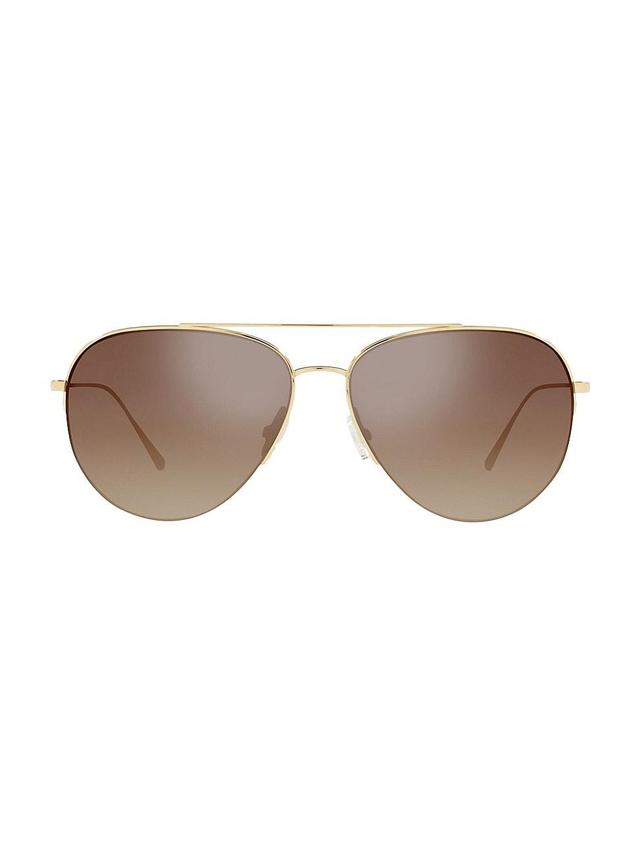 Womens Cleamons 60MM Aviator Sunglasses Product Image