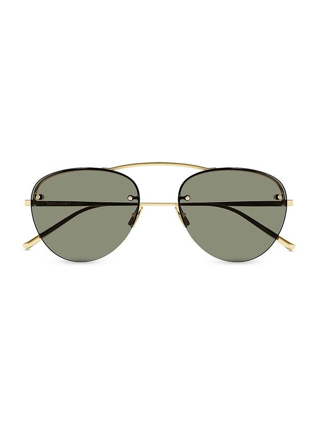 Saint Laurent 59mm Tinted Navigator Sunglasses Product Image