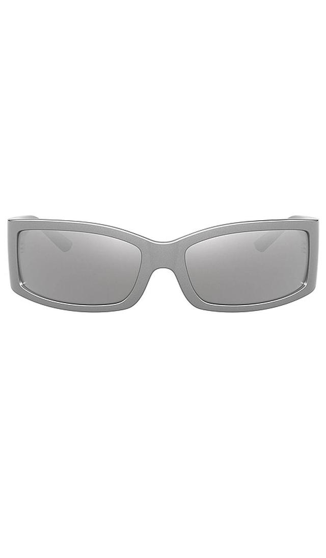 Racer Sunglasses In Metallic Grey Product Image