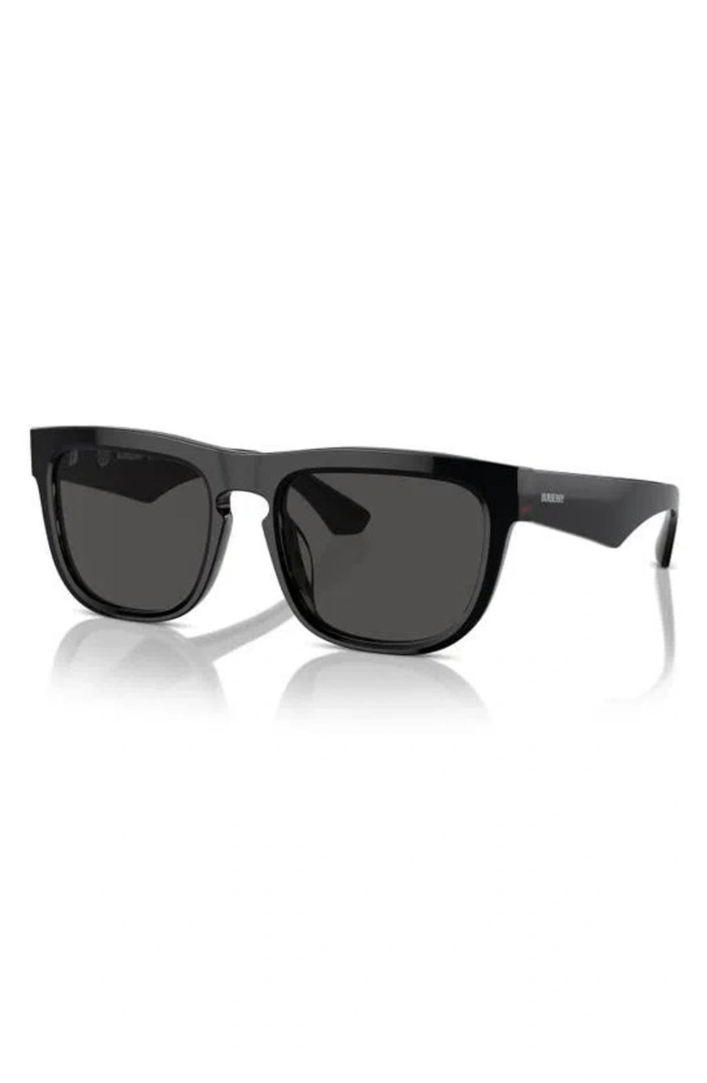 BURBERRY 56mm Square Sunglasses In Matte Black Product Image