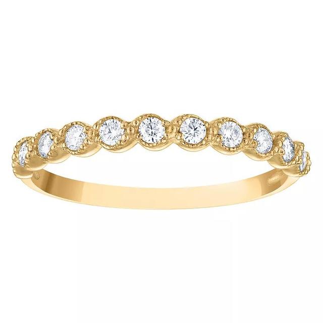 14k Gold Lab-Created Moissanite Band Ring, Womens Product Image