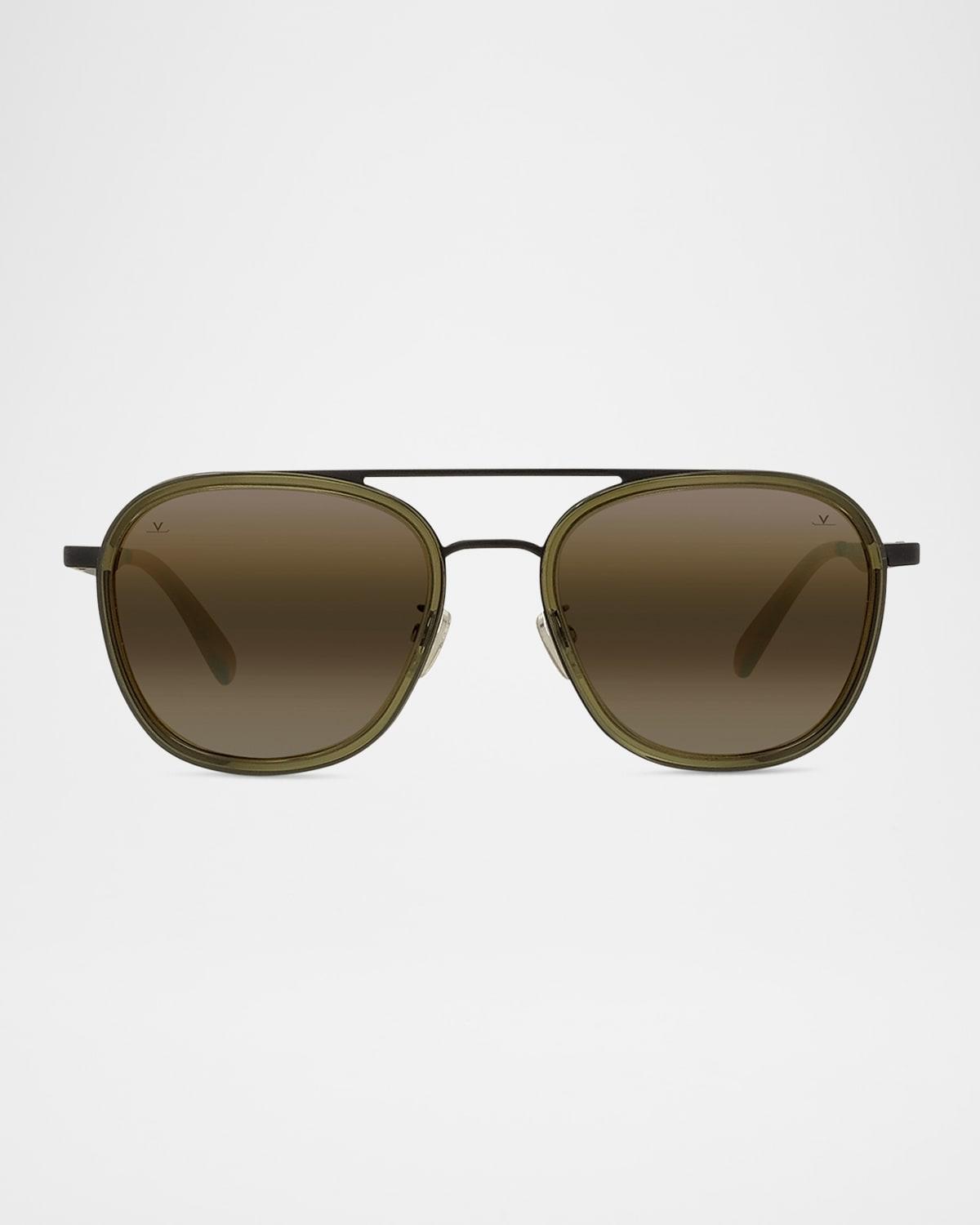 Men's Edge 04 Stainless Steel Rectangle Sunglasses Product Image