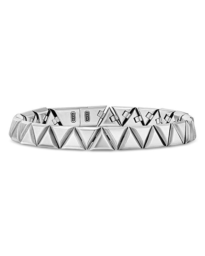 David Yurman Mens Faceted Link Triangle Bracelet in Sterling Silver, 7.5mm Product Image