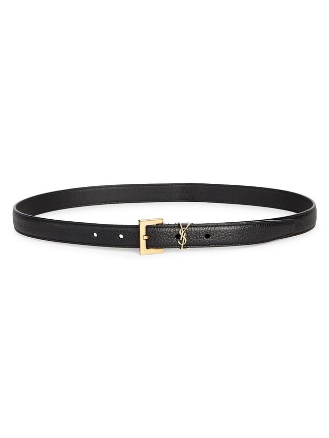 Womens Monogram Leather Belt Product Image