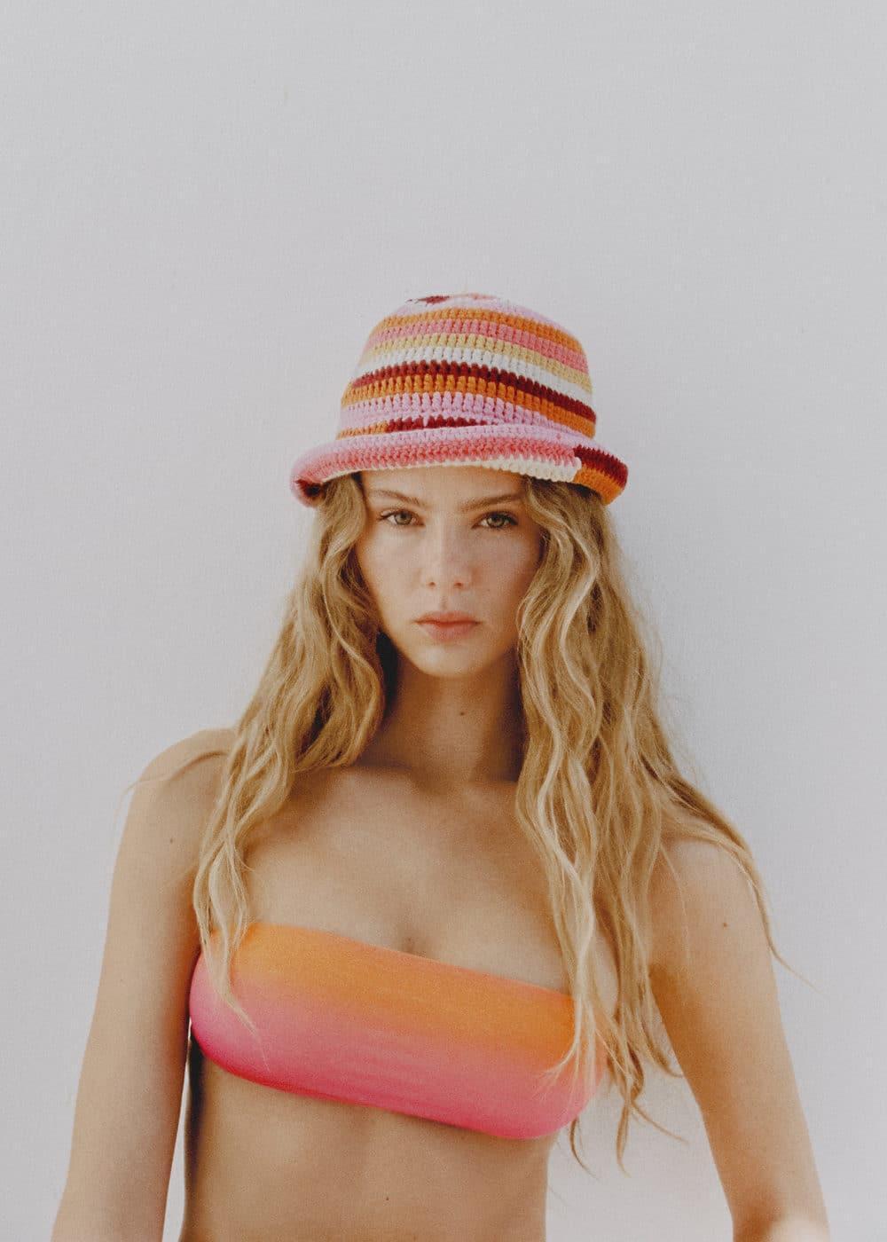 MANGO - Crochet bucket hat - One size - Women Product Image