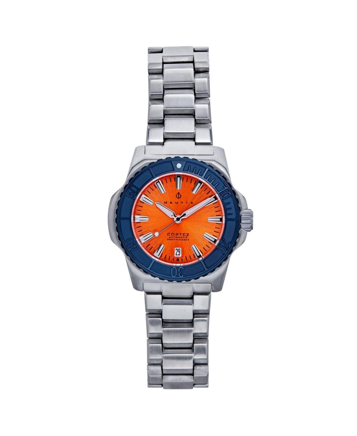 Nautis Men Cortez Automatic Stainless Steel Strap Watch w/Date - Orange/Navy - Orange/navy Product Image