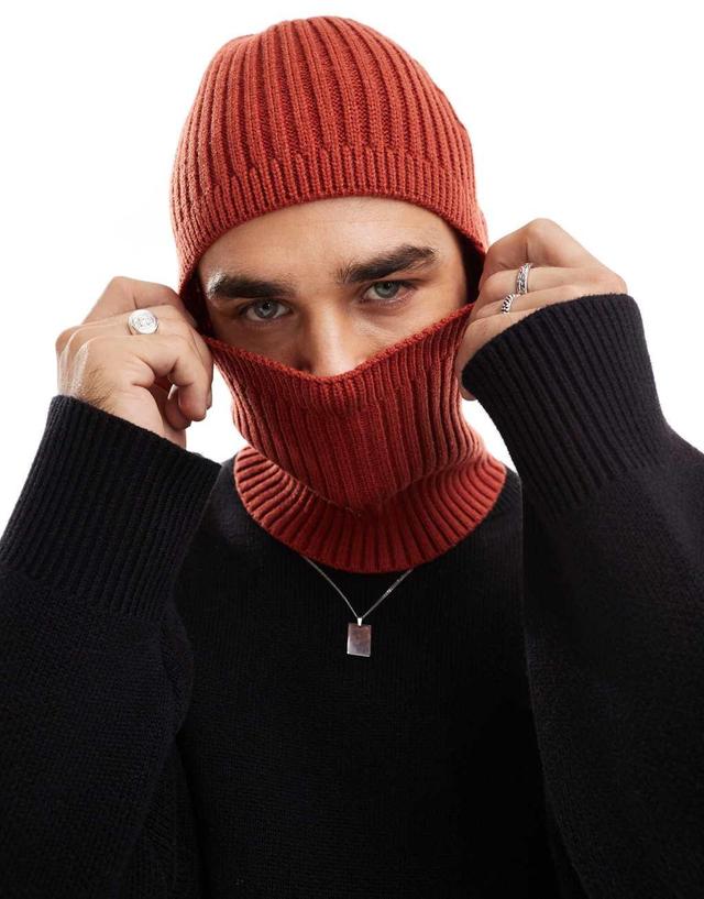 ASOS DESIGN balaclava in terracotta Product Image