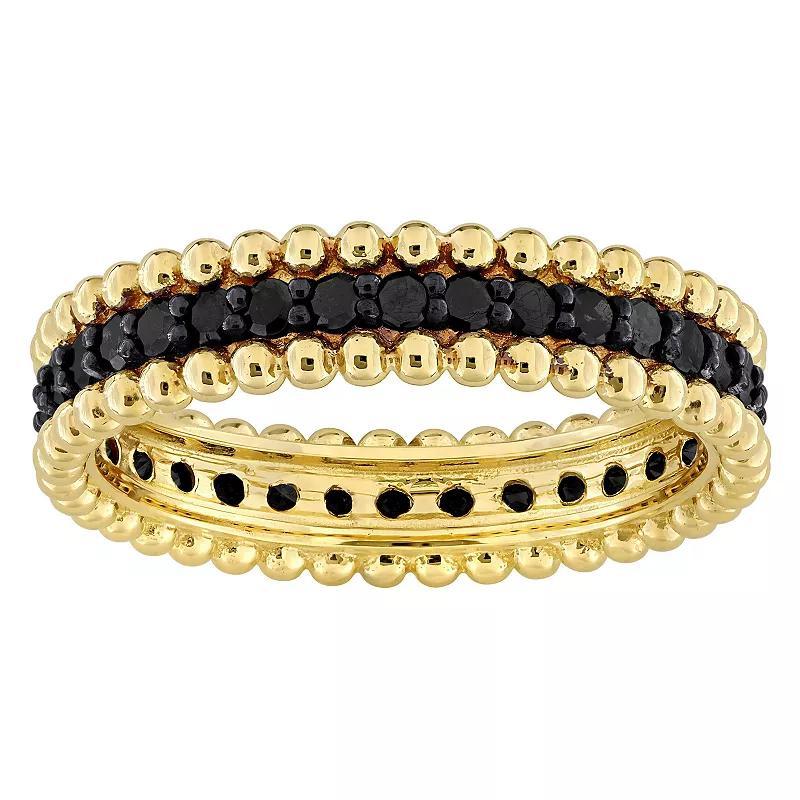 Stella Grace 14k Gold 3/5 Carat T.W. Black Diamond Eternity Ring, Womens Product Image