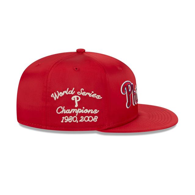 Philadelphia Phillies Satin Script 9FIFTY Snapback Hat Male Product Image