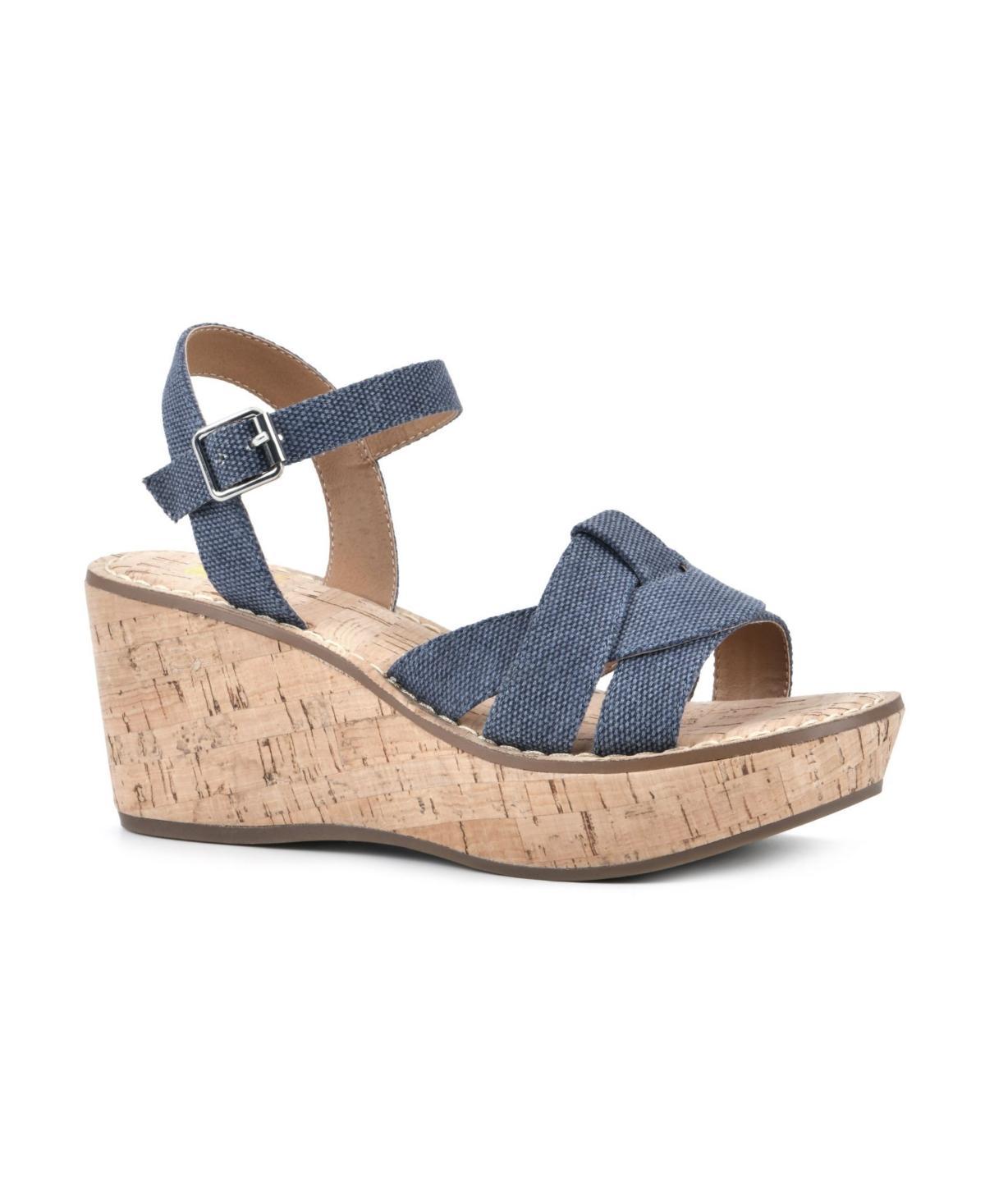 White Mountain Womens Simple Platform Wedge Sandals Product Image