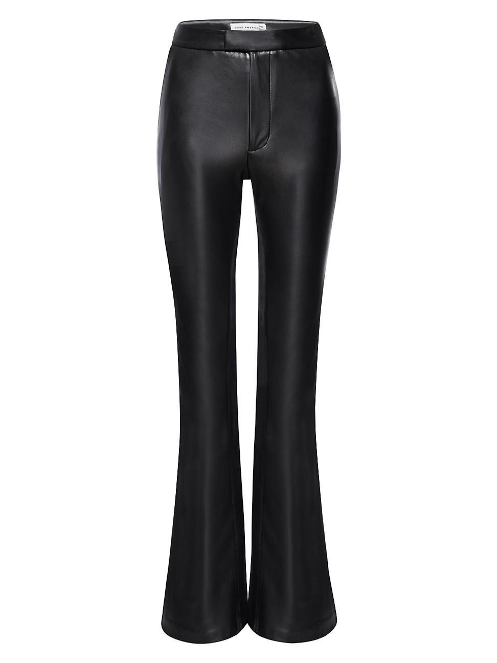 Womens Boot-Cut Faux Leather Pants Product Image