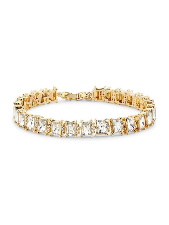 Womens 14K Gold-Plated & Glass Crystal Bracelet Product Image